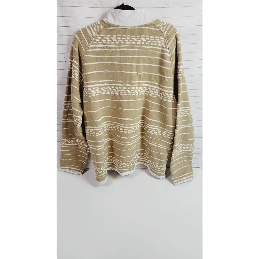 The North Face Gordon Lyons ¼-Zip in Kipling Tan Stripe, sz XXL